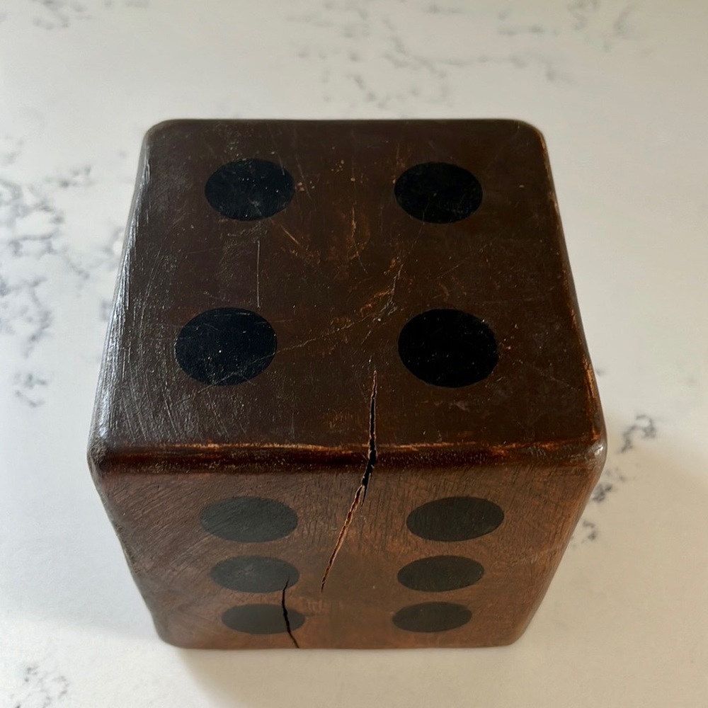 Crate&barrel Rustic Oversized Wooden Dice - Picture 8 of 16